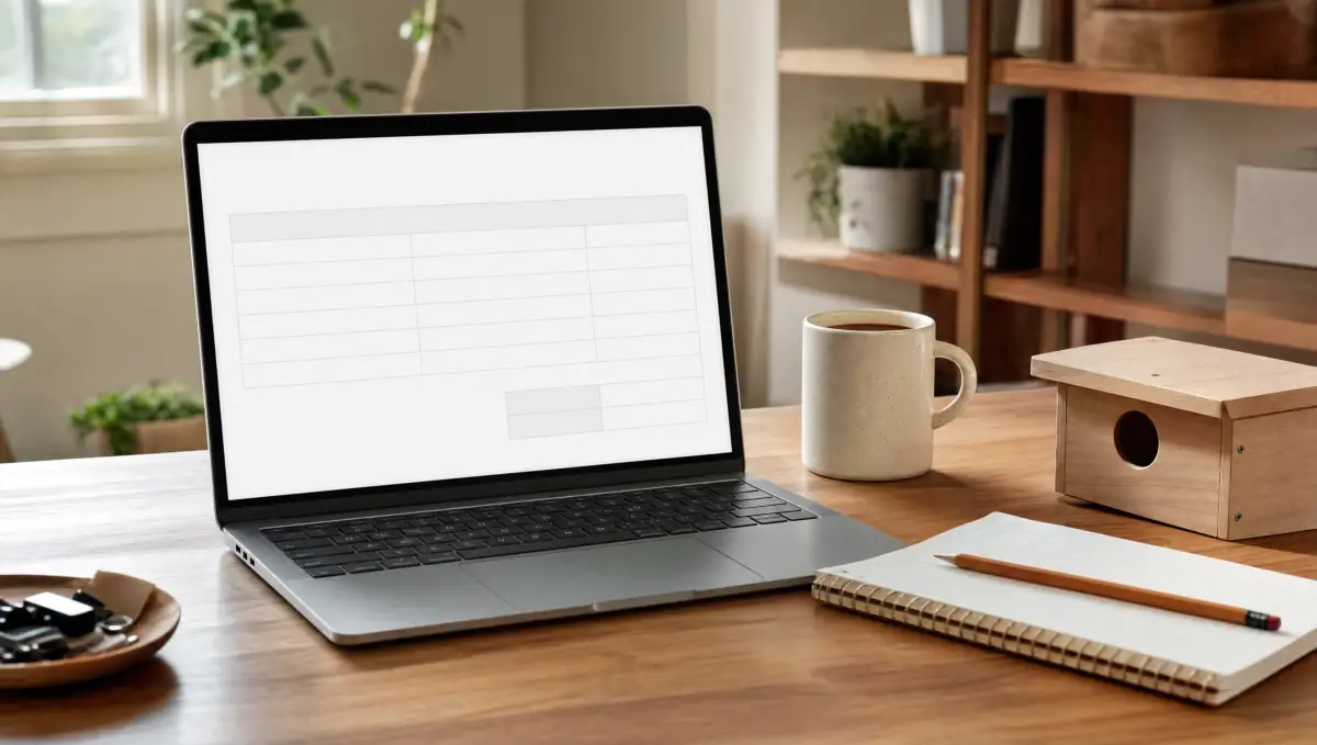 A laptop showing an order receipt on a calm desk